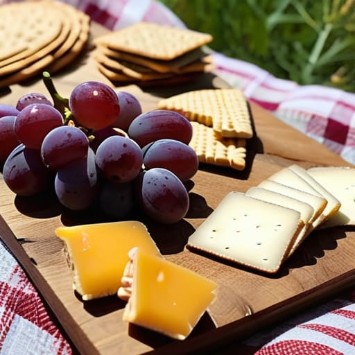 The Low-Stakes Charcuterie Spread on wood.